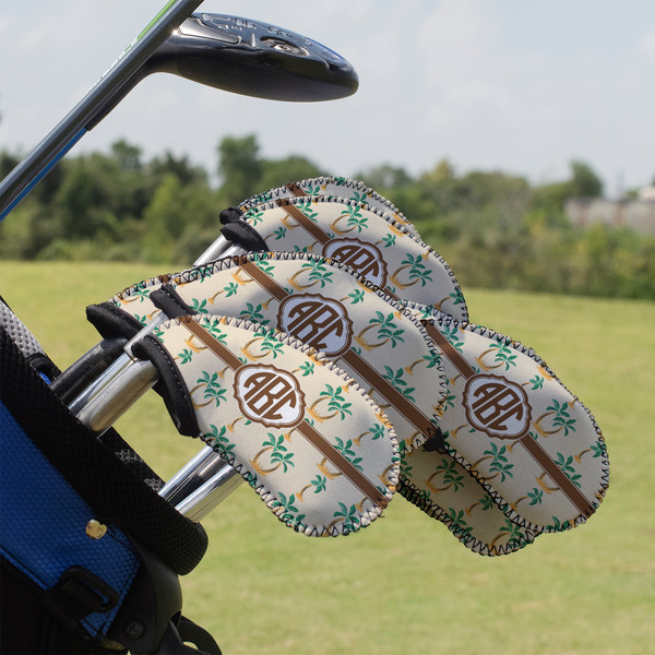 Custom Palm Trees Golf Club Iron Cover - Set of 9 (Personalized)