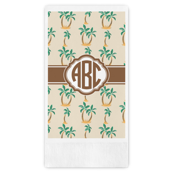 Custom Palm Trees Guest Napkins - Full Color - Embossed Edge (Personalized)