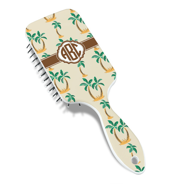Palm Trees Hair Brush - Angle View