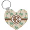 Palm Trees Heart Keychain (Personalized)