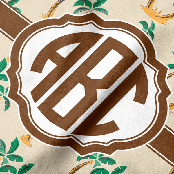 Palm Trees Hooded Baby Towel- Detail Close Up