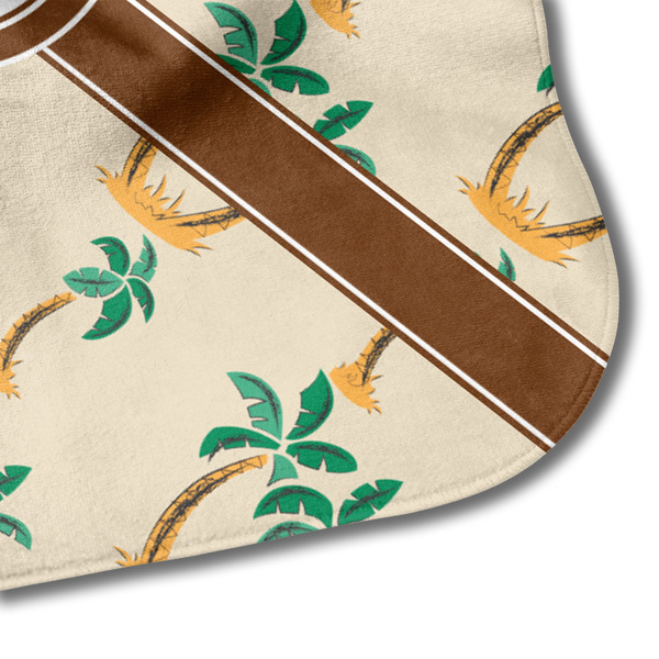 Palm Trees Hooded Baby Towel- Detail Corner