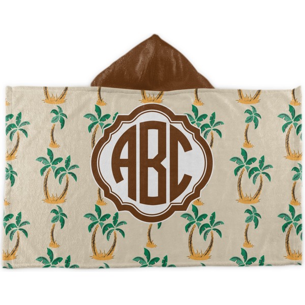 Custom Palm Trees Kids Hooded Towel (Personalized)