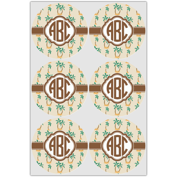 Palm Trees Icing Circle - Large - Set of 6