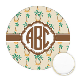 Palm Trees Printed Cookie Topper - Round (Personalized)