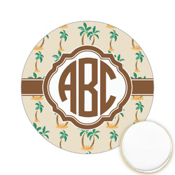 Palm Trees Printed Cookie Topper - 2.15" (Personalized)