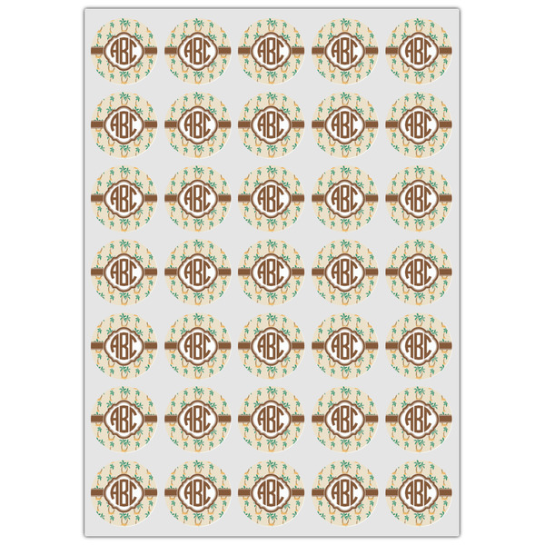 Palm Trees Icing Circle - XSmall - Set of 35