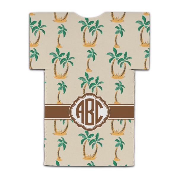 Palm Trees Jersey Bottle Cooler - BACK (flat)
