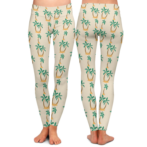 Palm Trees Ladies Leggings - Front and Back
