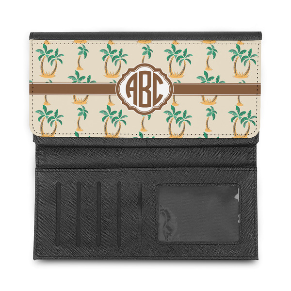 Palm Trees Ladies Wallet - Half Way Open