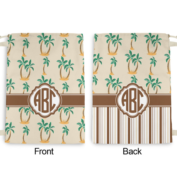 Palm Trees Large Laundry Bag - Front & Back View