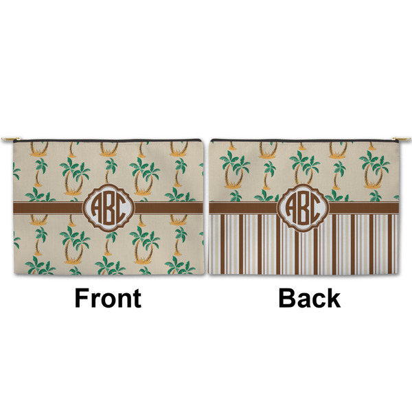 Palm Trees Large Zipper Pouch Approval (Front and Back)