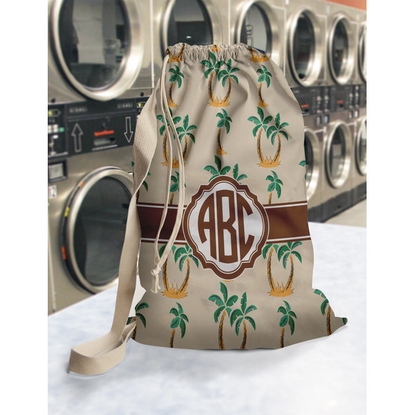 Palm Trees Laundry Bag in Laundromat