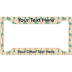 Palm Trees License Plate Frame - Style A (Personalized)