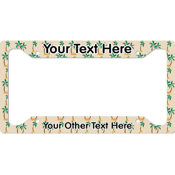 Custom Palm Trees License Plate Frame - Style A (Personalized)