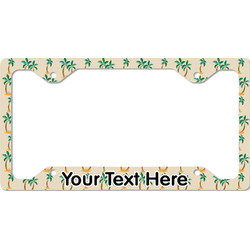 Palm Trees License Plate Frame - Style C (Personalized)