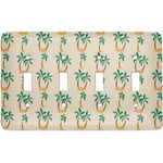 Palm Trees Light Switch Cover (4 Toggle Plate)