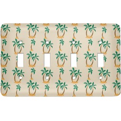 Palm Trees Light Switch Cover (4 Toggle Plate)
