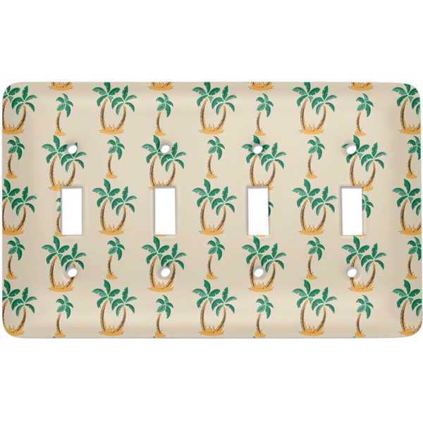 Custom Palm Trees Light Switch Cover (4 Toggle Plate)