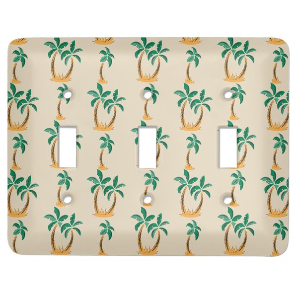 Custom Palm Trees Light Switch Cover (3 Toggle Plate)