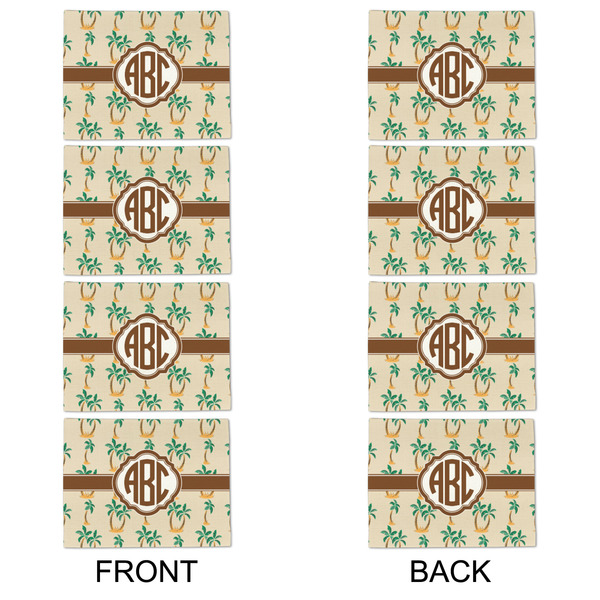 Palm Trees Linen Placemat - APPROVAL Set of 4 (double sided)