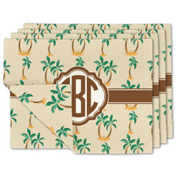 Palm Trees Linen Placemat w/ Monogram