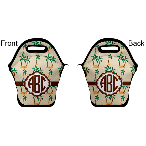 Palm Trees Lunch Bag - Front and Back