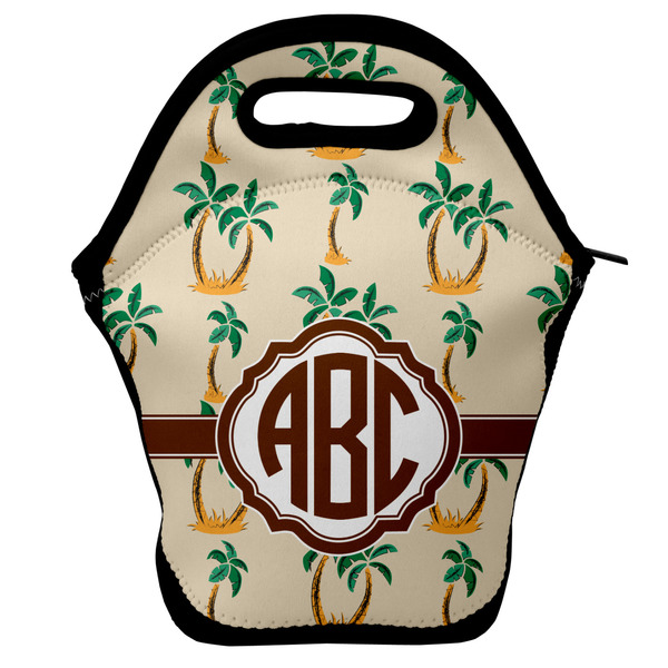 Custom Palm Trees Lunch Bag w/ Monogram