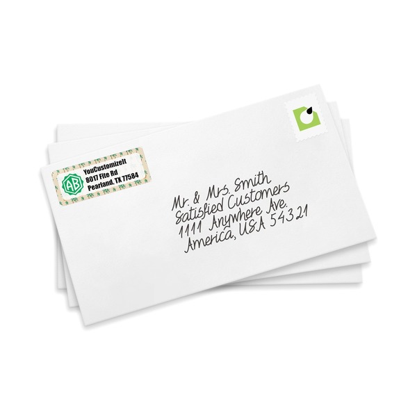 Palm Trees Mailing Label on Envelopes