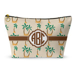 Palm Trees Makeup Bag - Large - 12.5"x7" (Personalized)