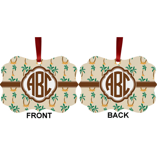 Palm Trees Metal Benilux Ornament - Front and Back (APPROVAL)