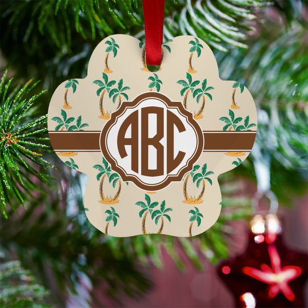 Palm Trees Metal Paw Ornament - Lifestyle