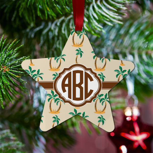 Palm Trees Metal Star Ornament - Lifestyle