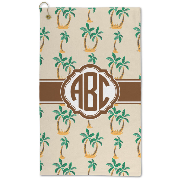 Custom Palm Trees Microfiber Golf Towel (Personalized)