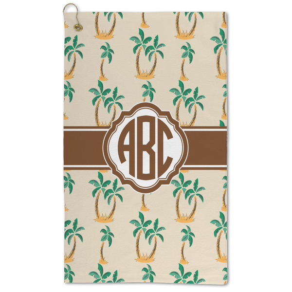 Custom Palm Trees Microfiber Golf Towel (Personalized)