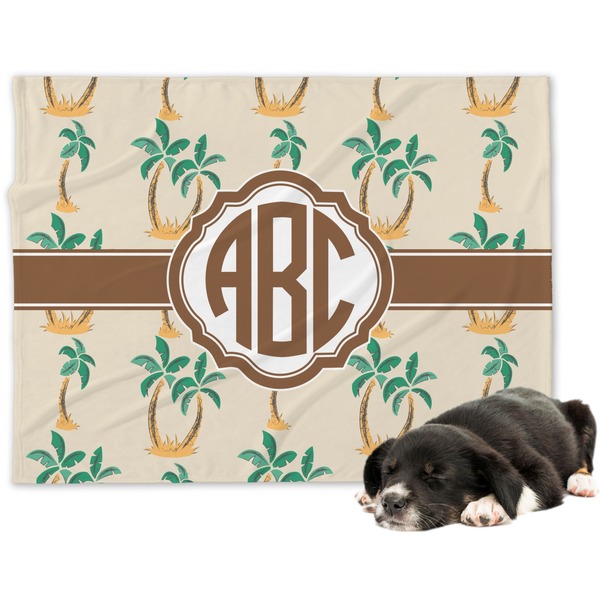 Custom Palm Trees Dog Blanket - Regular (Personalized)