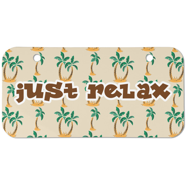 Custom Palm Trees Mini/Bicycle License Plate (2 Holes) (Personalized)