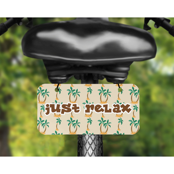 Palm Trees Mini License Plate on Bicycle - LIFESTYLE Two holes