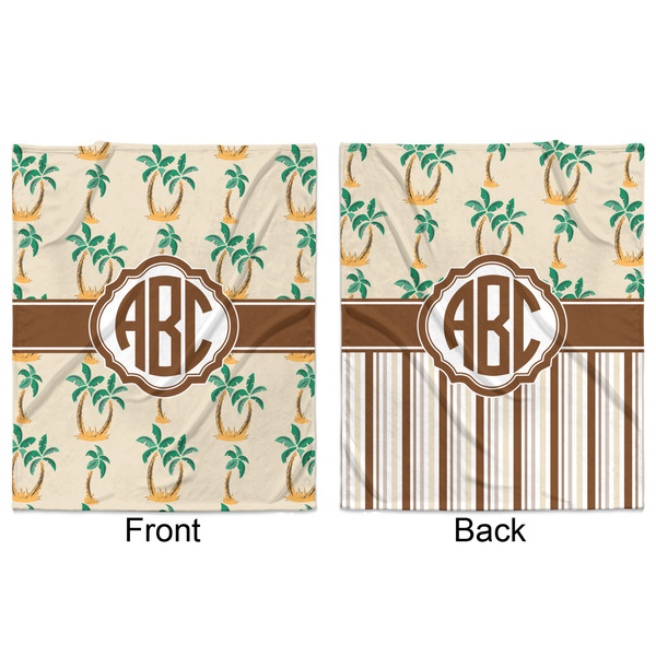 Palm Trees Minky Blanket - 50"x60" - Double Sided - Front & Back