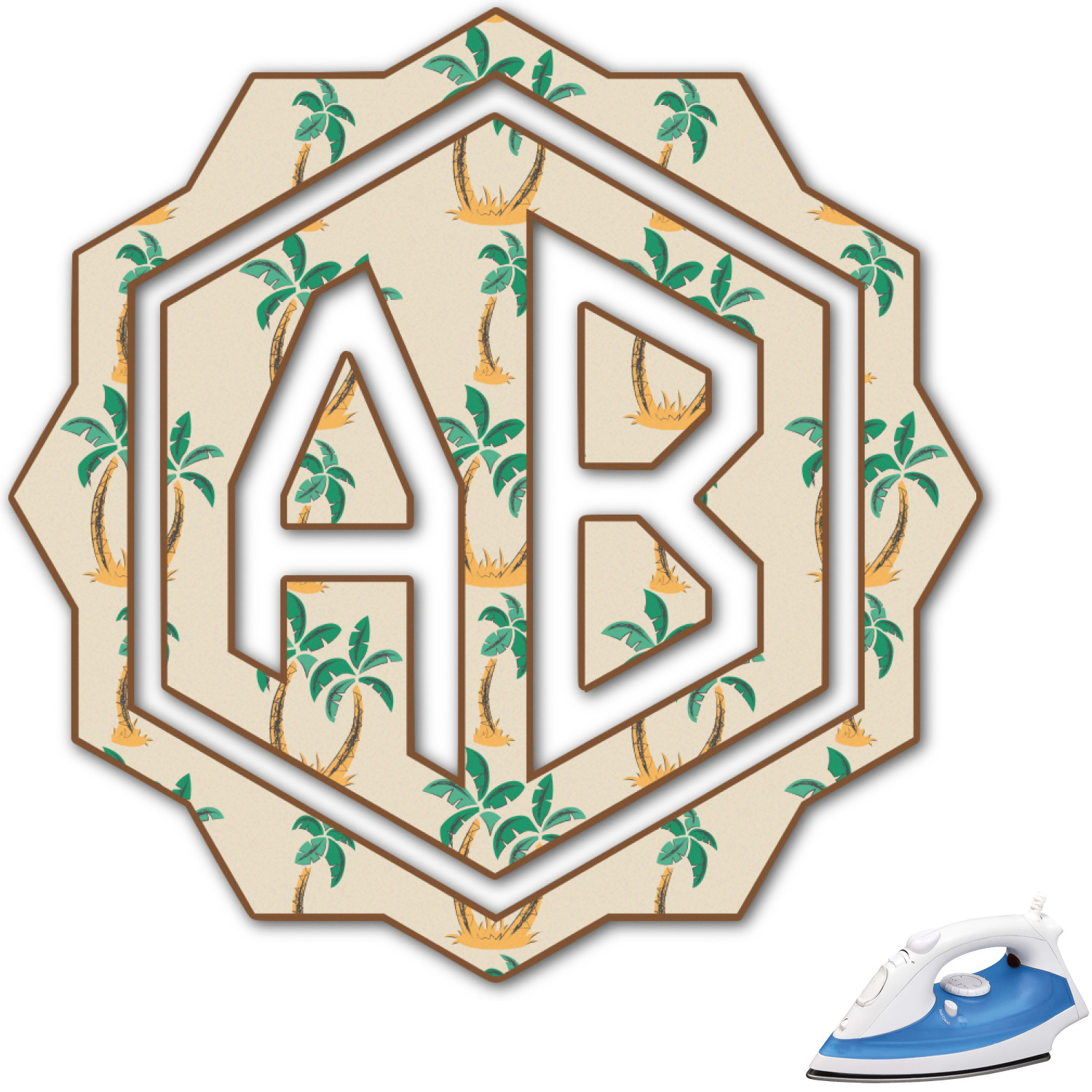 Custom Palm Trees Monogram Iron On Transfer (Personalized) YouCustomizeIt