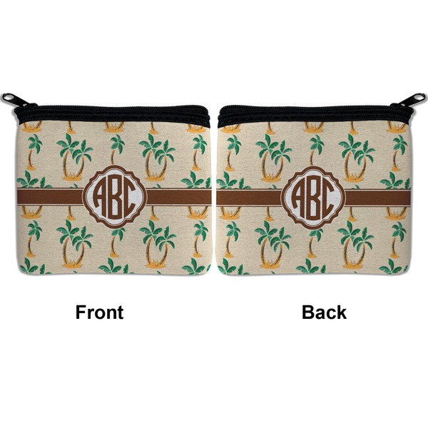 Palm Trees Neoprene Coin Purse - Front & Back (APPROVAL)