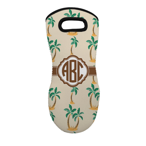 Custom Palm Trees Neoprene Oven Mitt w/ Monograms