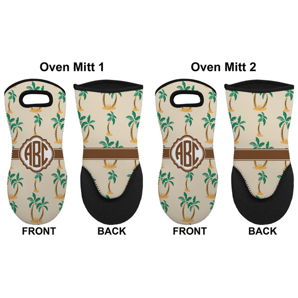 Palm Trees Neoprene Oven Mitt - Set of 2 - Approval