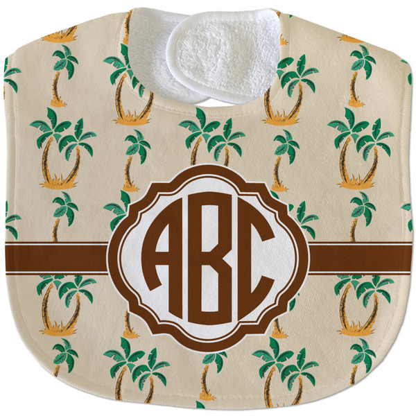 Palm Trees New Baby Bib - Closed and Folded
