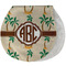 Palm Trees Burp Pad - Velour w/ Monogram