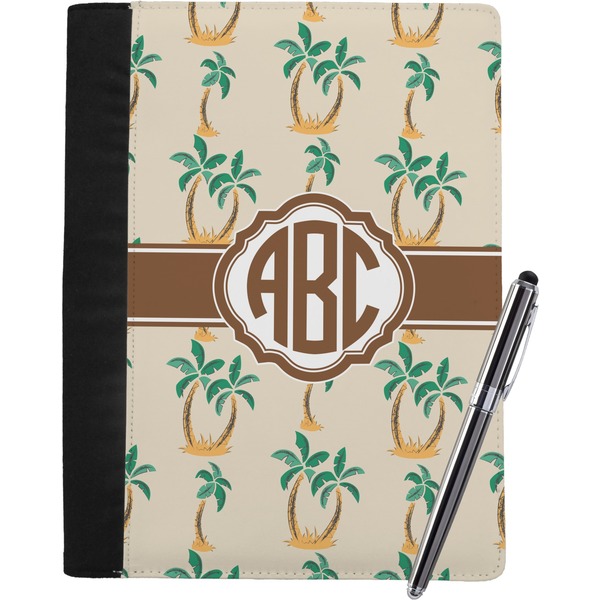 Custom Palm Trees Notebook Padfolio - Large w/ Monogram