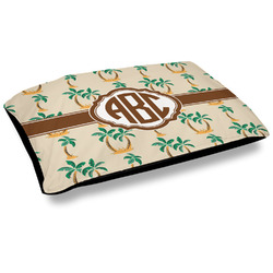 Palm Trees Dog Bed w/ Monogram