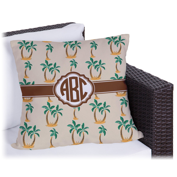 Custom Palm Trees Outdoor Pillow - 18" (Personalized)
