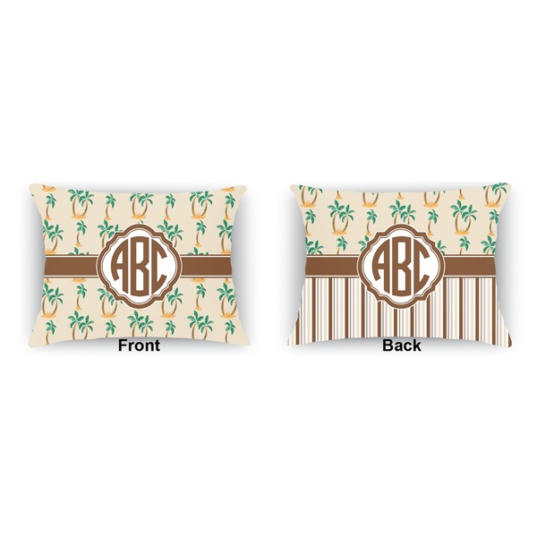 Palm Trees  Outdoor Rectangular Throw Pillow (Front and Back)