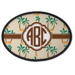 Palm Trees Iron On Oval Patch w/ Monogram